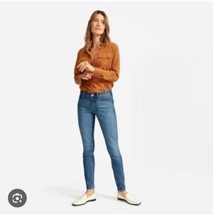 NWT EVERLANE | mid rise skinny jeans ankle blue sz 25